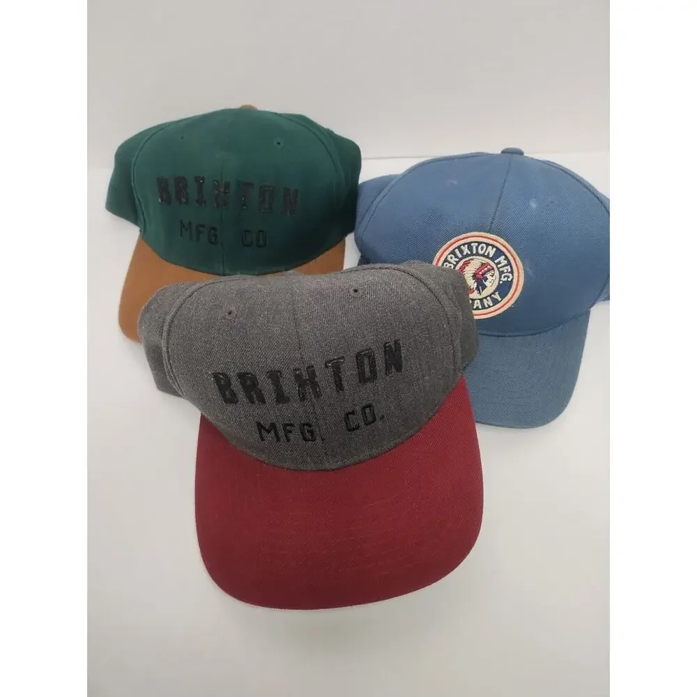 Brixton Manufacturering Hat Cap Adjustable SnapBack Flat Brim Lot 3